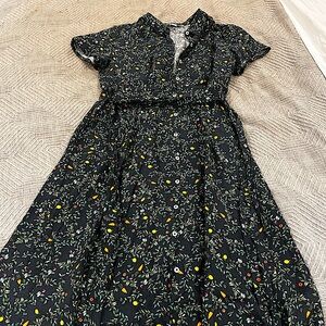 Hill House button down floral dress - medium